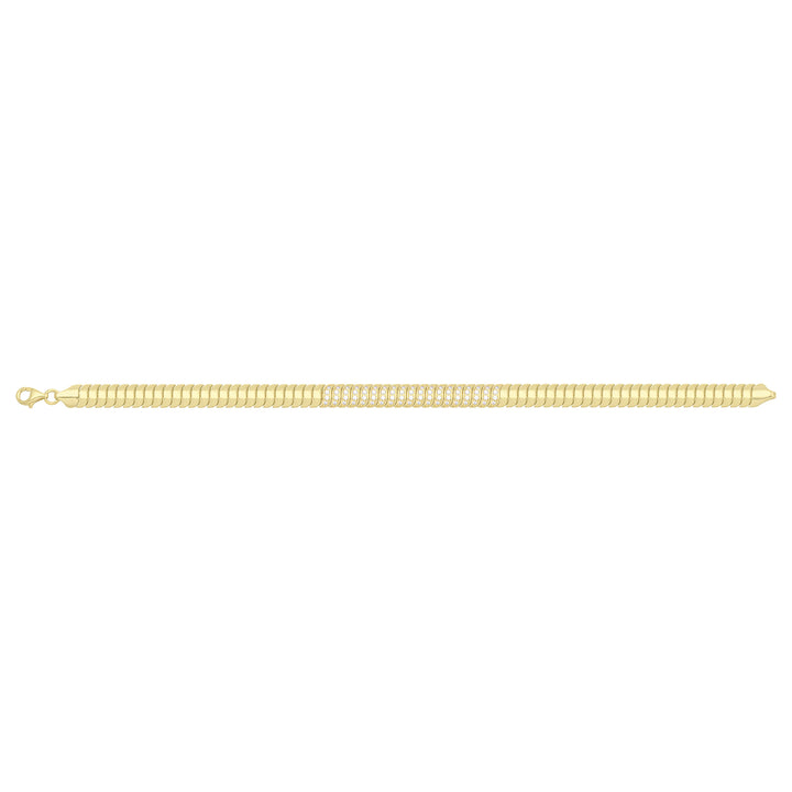Solid gold braided bracelet, 8.30 g — shown square on a plain background.