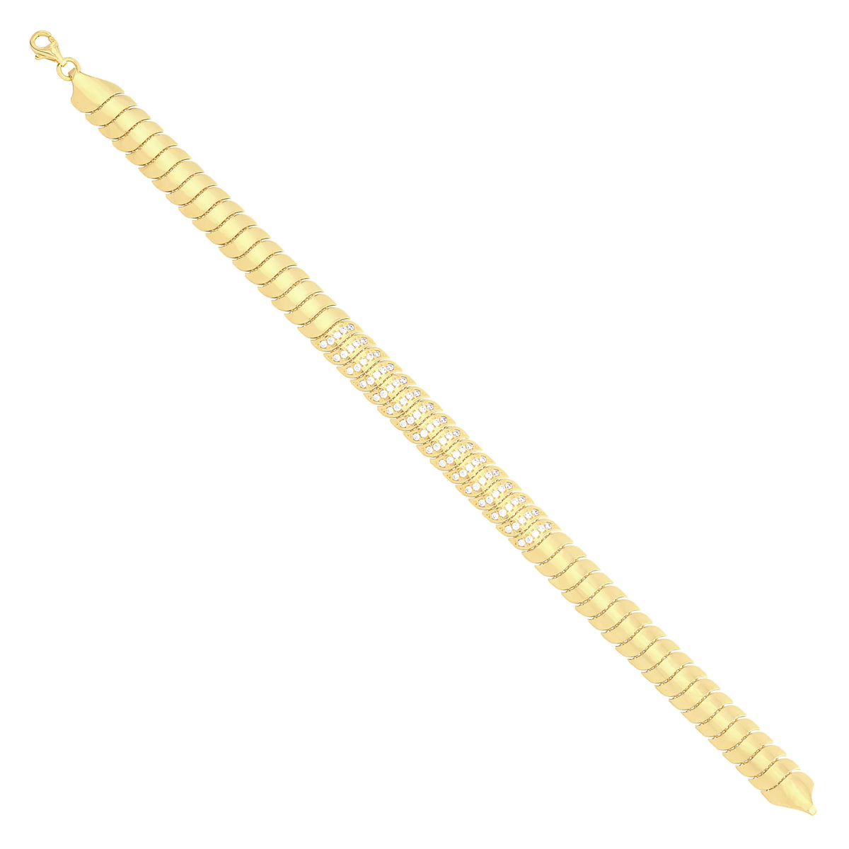 Solid gold braided bracelet, 10.15 g — shown at an angle across the frame.