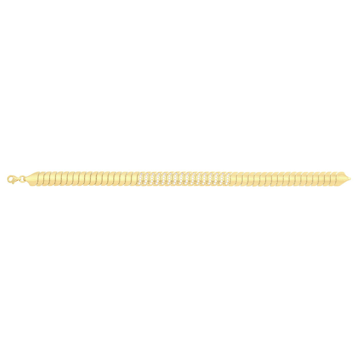 Solid gold braided bracelet, 10.15 g — shown square on a plain background.
