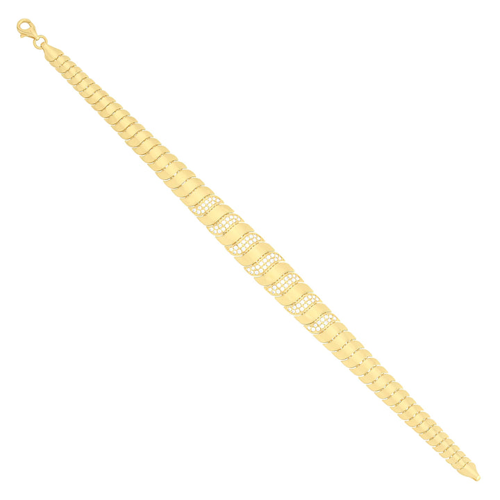 Solid gold braided bracelet, 8.80 g — shown at an angle across the frame.