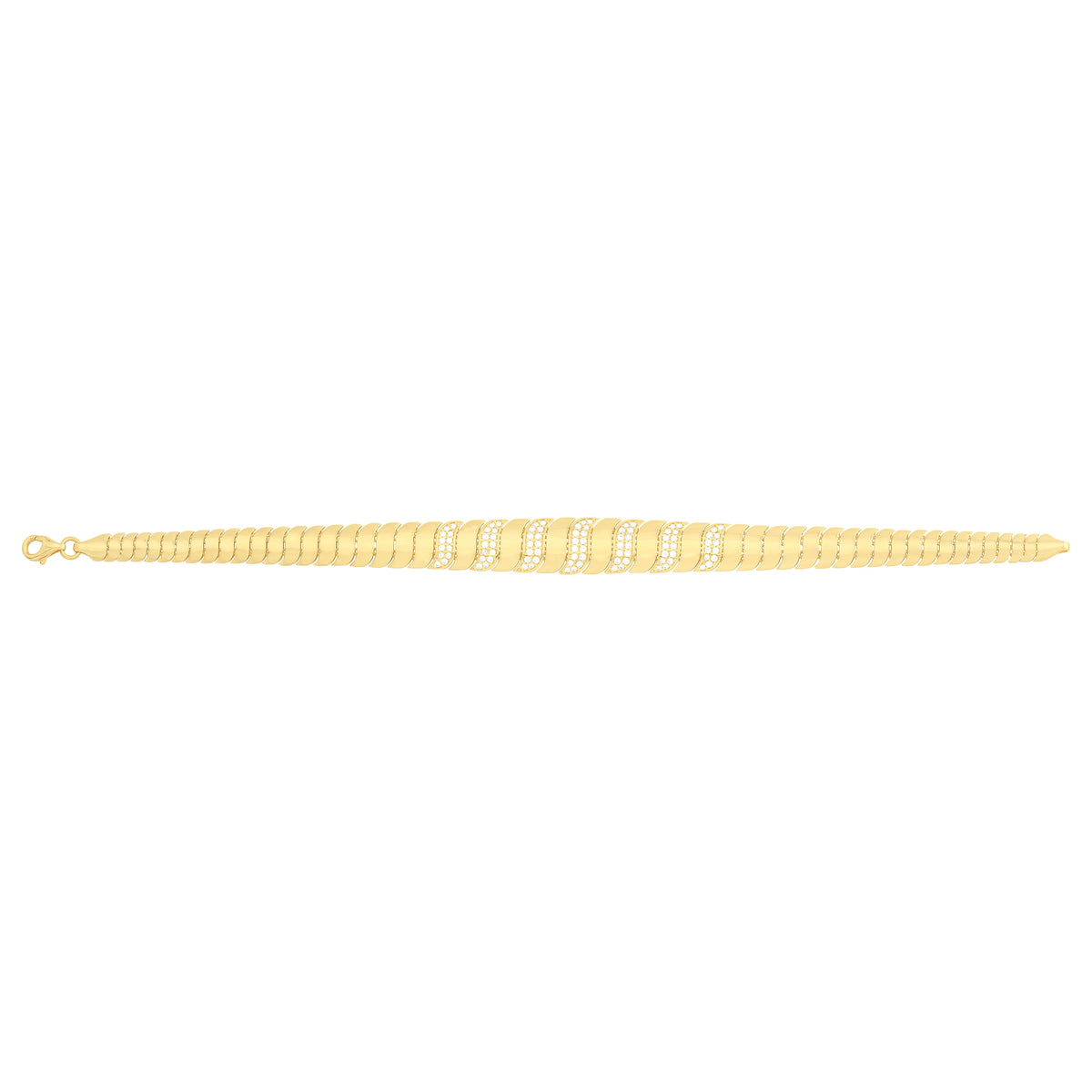 Solid gold braided bracelet, 8.80 g — shown square on a plain background.