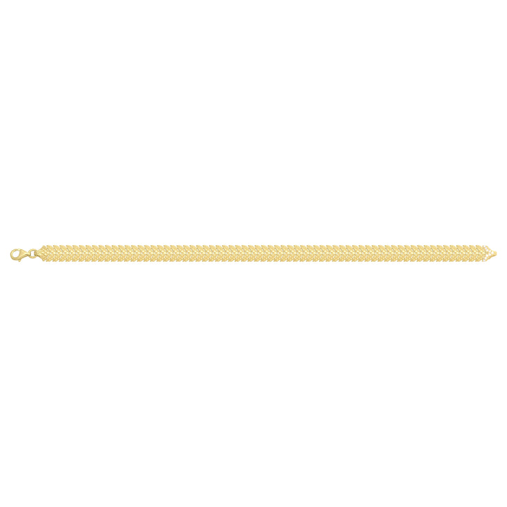Solid gold herringbone bracelet, 11.00 g — shown square on a plain background.