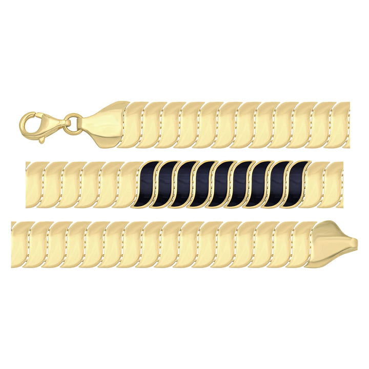Solid gold braided bracelet, 10.30 g — shown in three rows across the frame.