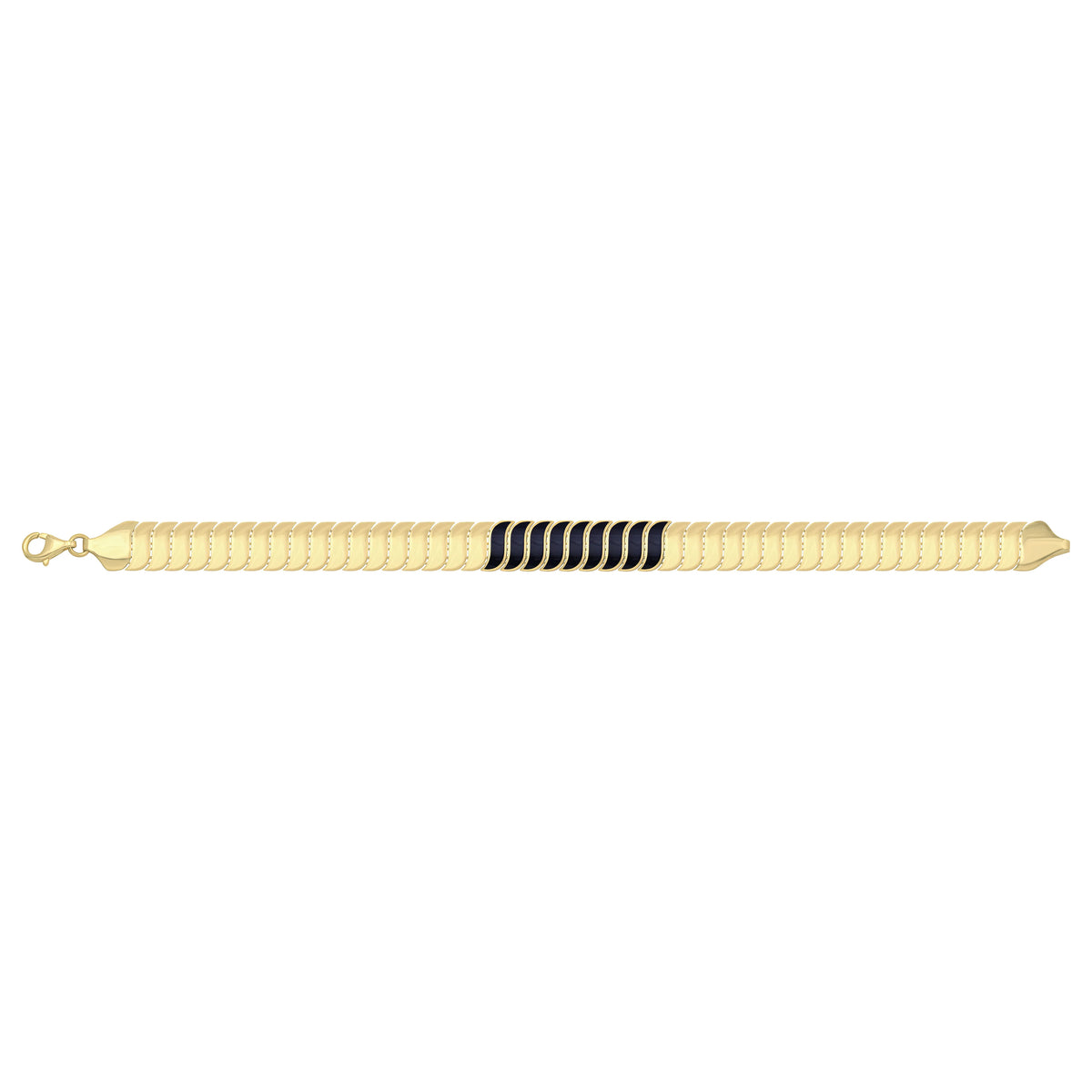 Solid gold braided bracelet, 10.30 g — shown square on a plain background.