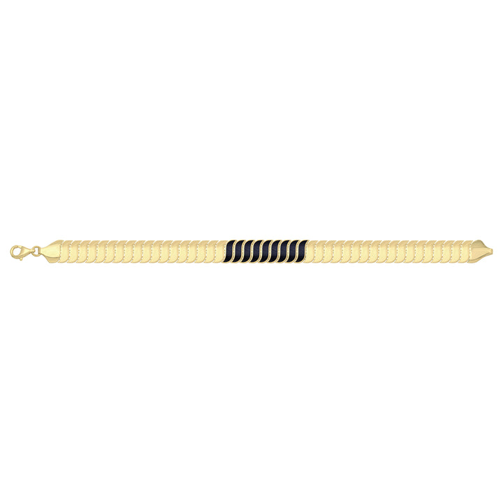 Solid gold braided bracelet, 10.30 g — shown square on a plain background.