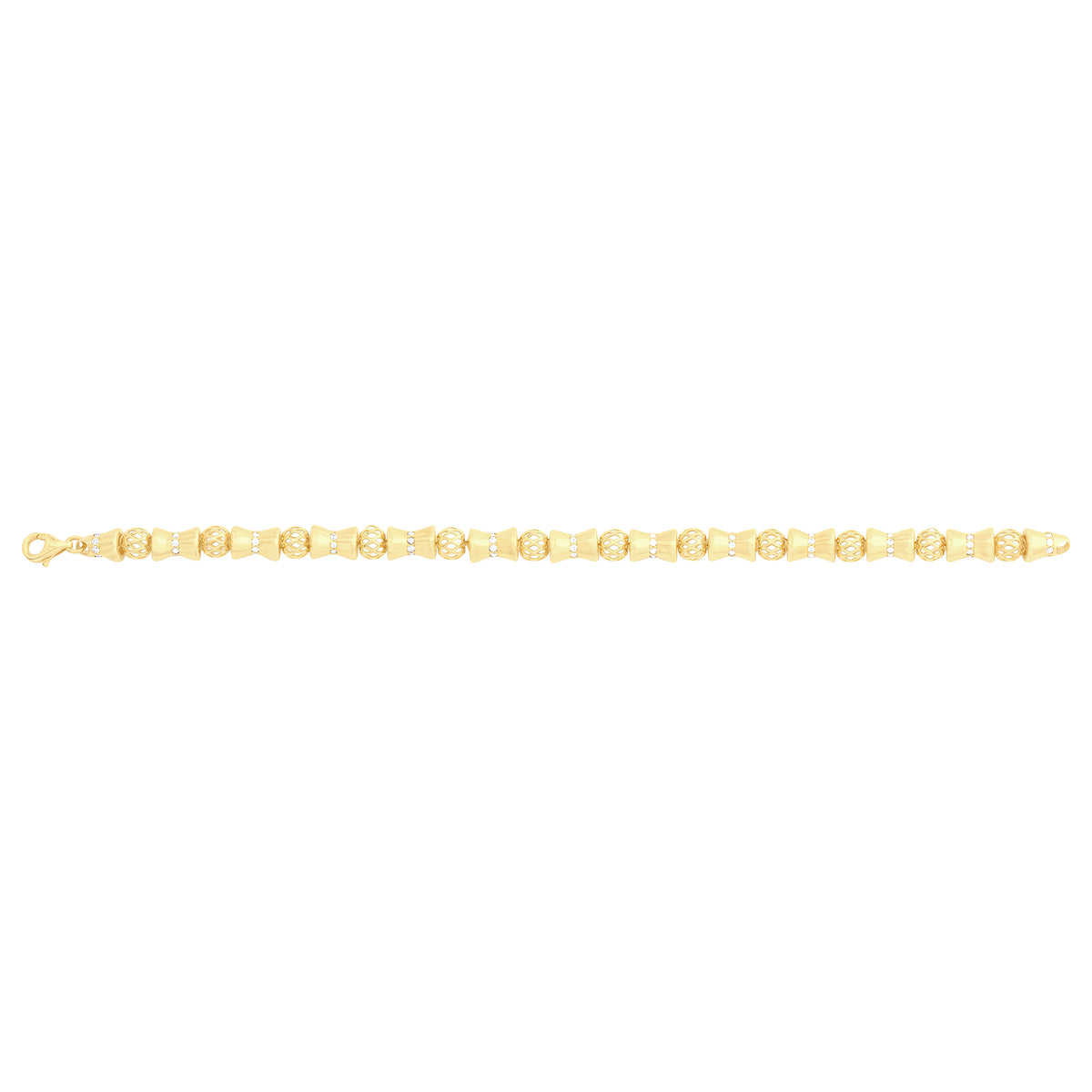 Solid gold fancy link bracelet, 10.00 g — shown square on a plain background.