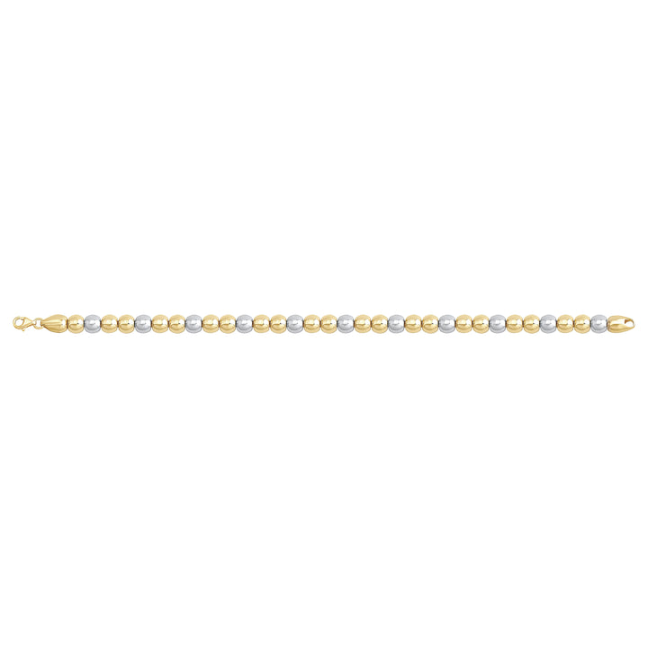 Solid gold bead bracelet, 10.55 g — shown square on a plain background.