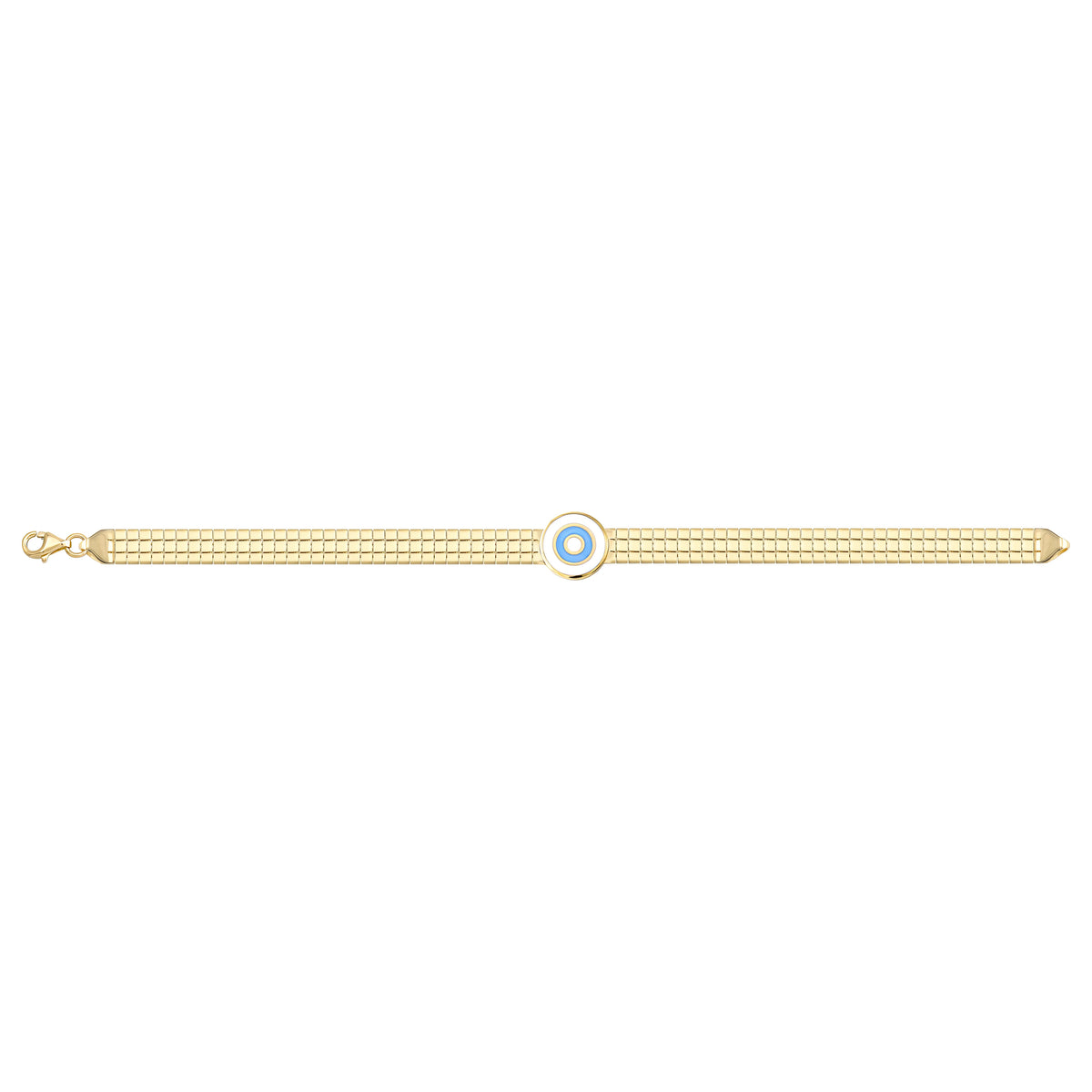Solid gold bar link bracelet, 6.15 g — shown square on a plain background.