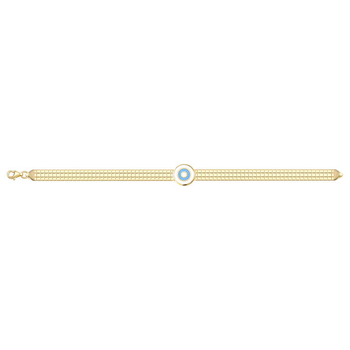 Solid gold bar link bracelet, 6.15 g — shown square on a plain background.