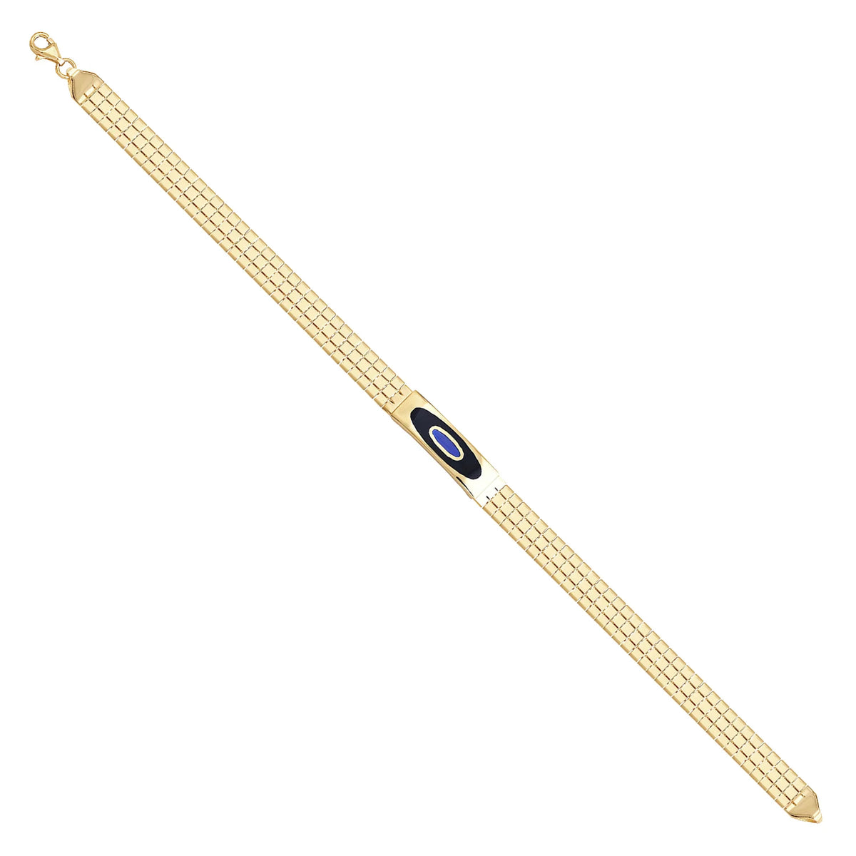 Solid gold id bracelet, 7.25 g — shown at an angle across the frame.