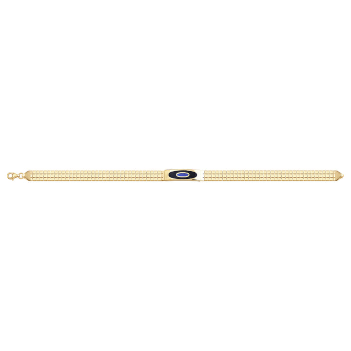 Solid gold id bracelet, 7.25 g — shown square on a plain background.