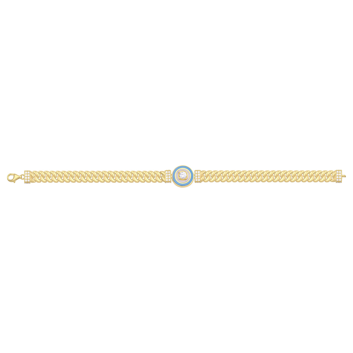 Solid gold curb bracelet, 8.30 g — shown square on a plain background.