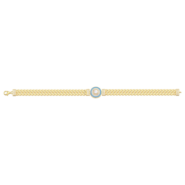 Solid gold curb bracelet, 8.30 g — shown square on a plain background.