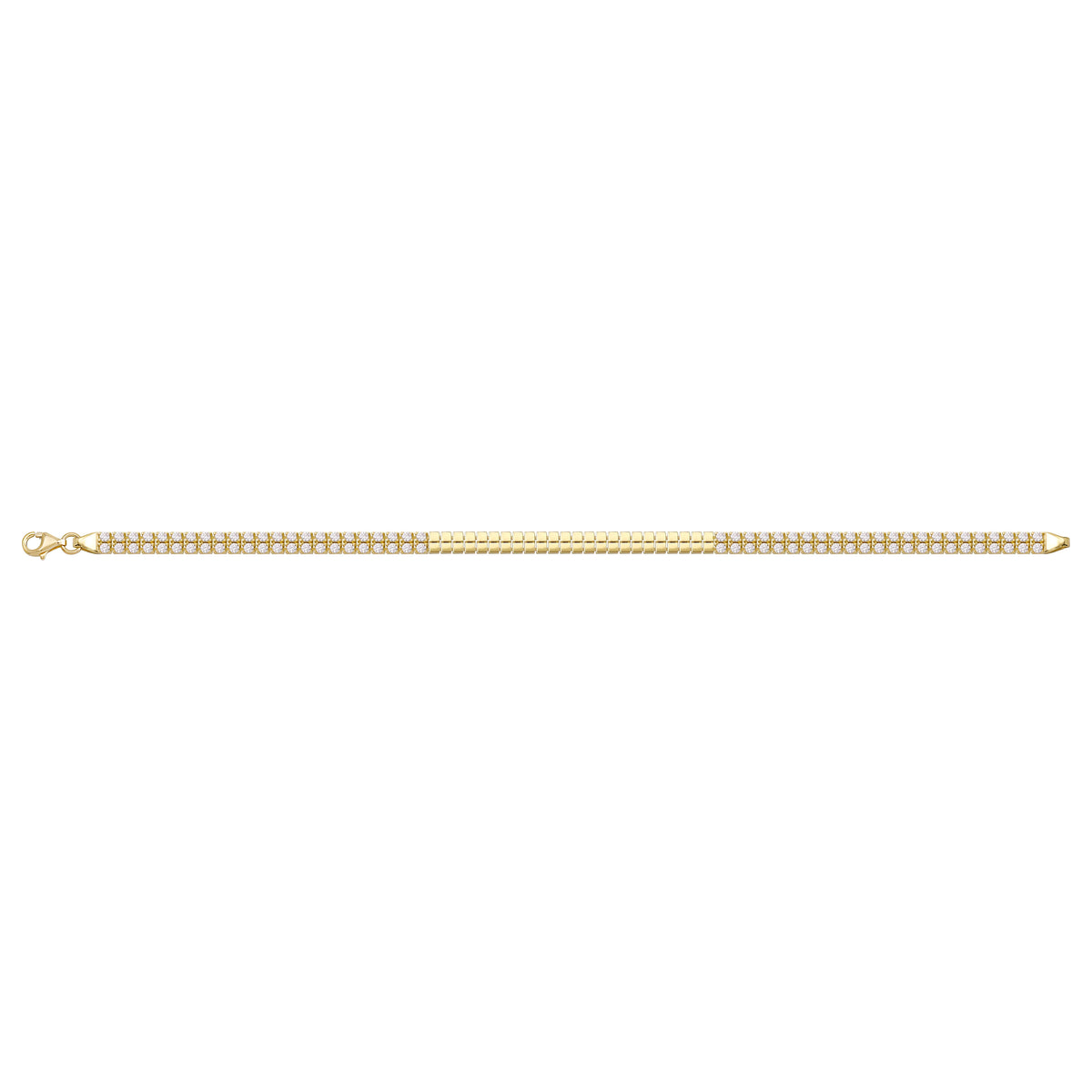 Solid gold bar link bracelet, 9.05 g — shown square on a plain background.
