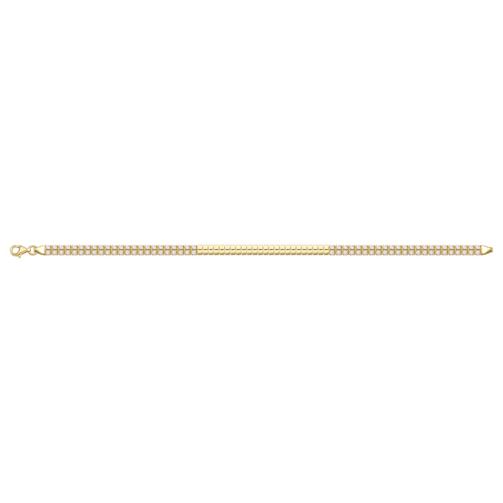Solid gold bar link bracelet, 9.05 g — shown square on a plain background.