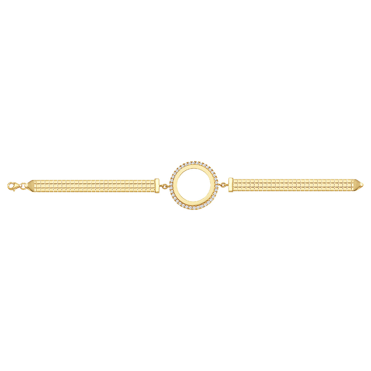 Solid gold bar link bracelet, 8.00 g — shown square on a plain background.