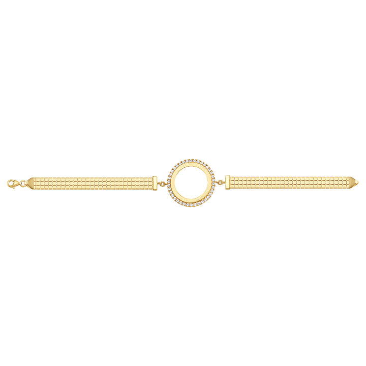Solid gold bar link bracelet, 8.00 g — shown square on a plain background.