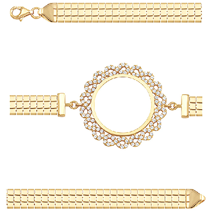 Solid gold bar link bracelet, 8.95 g — shown in three rows across the frame.