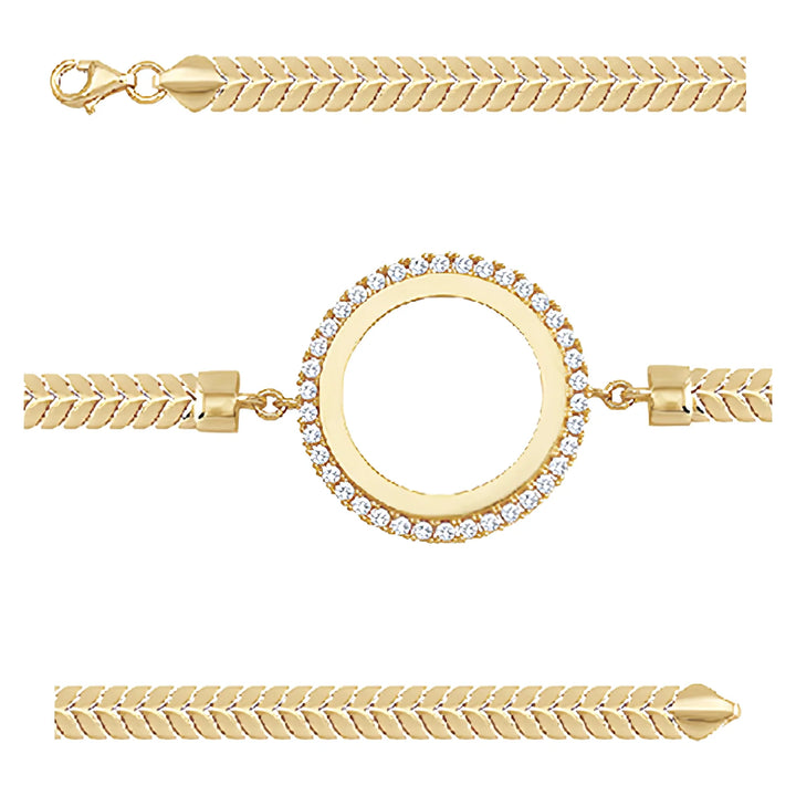 Solid gold bar link bracelet, 7.95 g — shown in three rows across the frame.