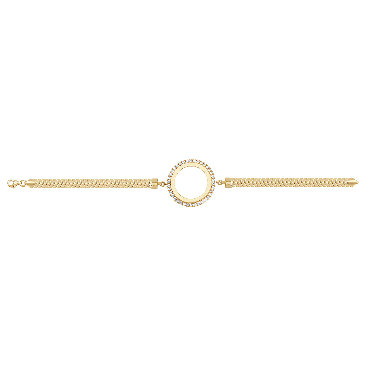 Solid gold bar link bracelet, 7.95 g — shown square on a plain background.