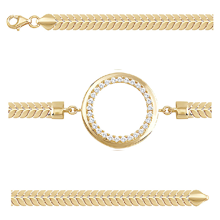 Solid gold bar link bracelet, 6.95 g — shown in three rows across the frame.