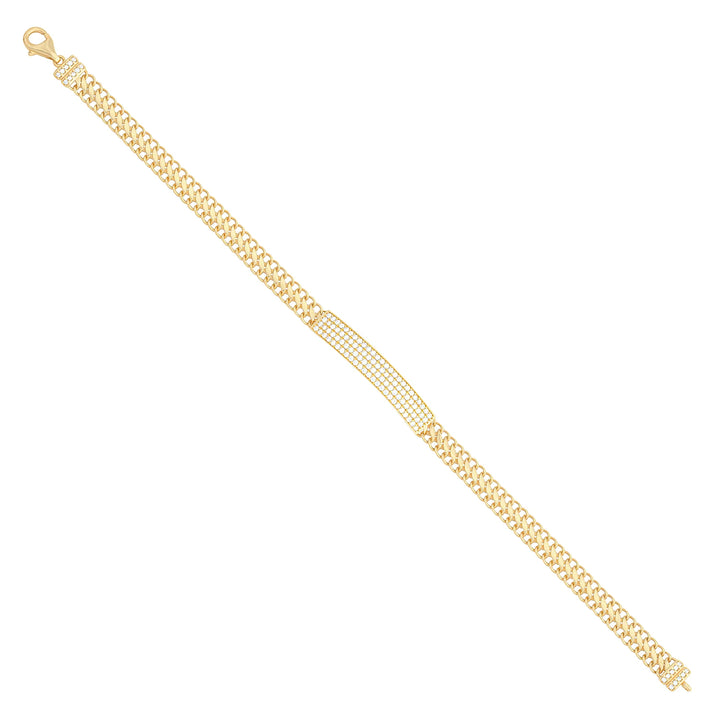 Solid gold tennis bracelet, 4.80 g — shown at an angle across the frame.