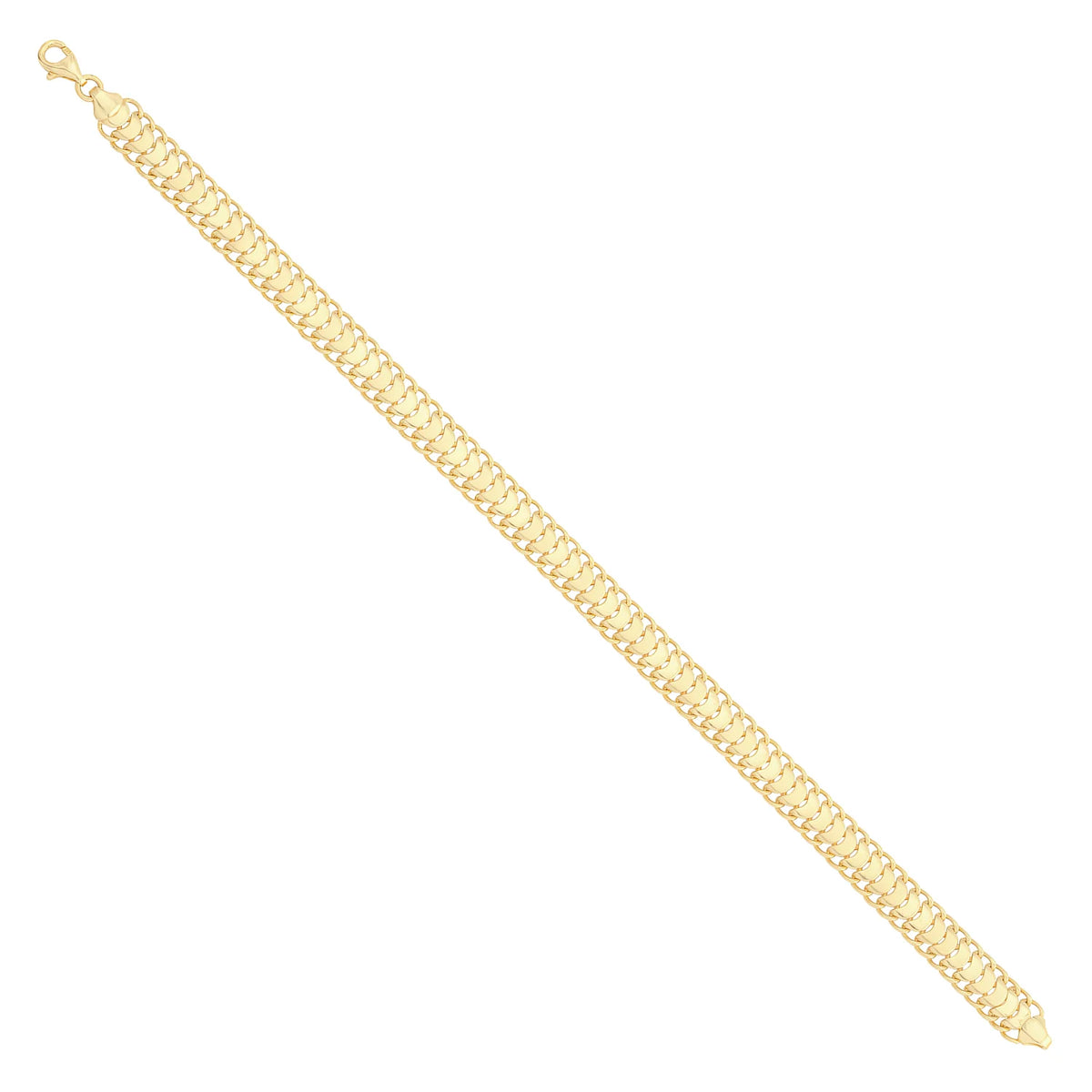 Solid gold curb bracelet, 8.00 g — shown at an angle across the frame.