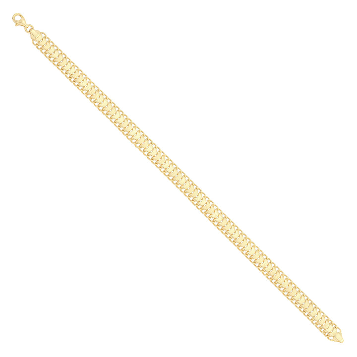 Solid gold curb bracelet, 8.00 g — shown at an angle across the frame.
