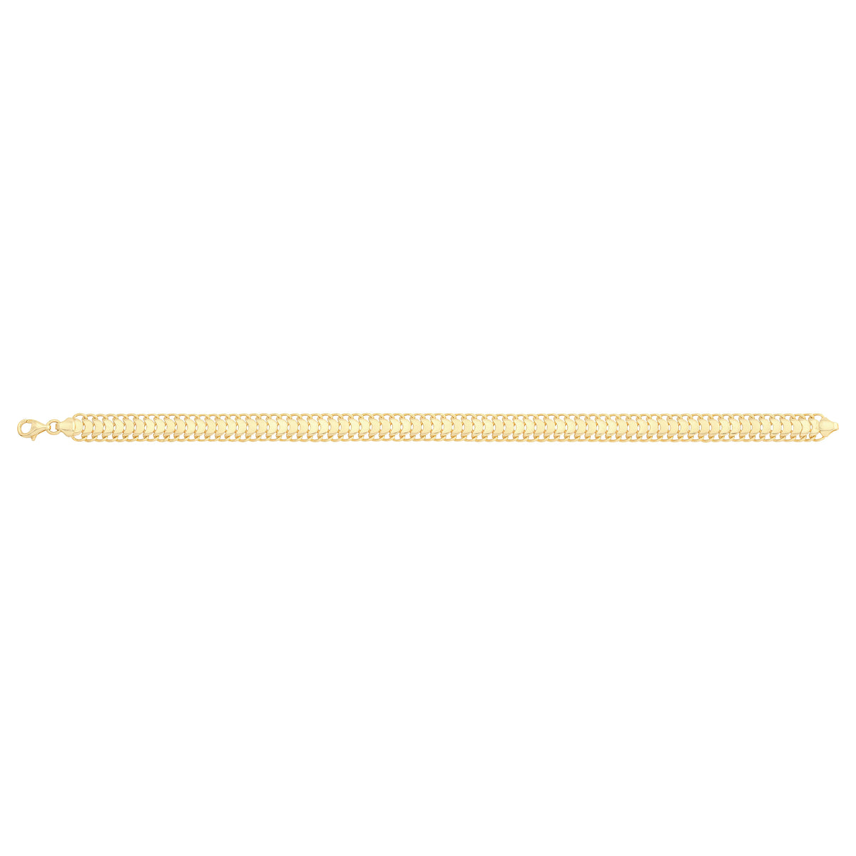 Solid gold curb bracelet, 8.00 g — shown square on a plain background.