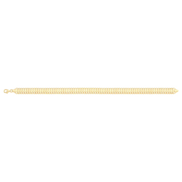 Solid gold curb bracelet, 8.00 g — shown square on a plain background.