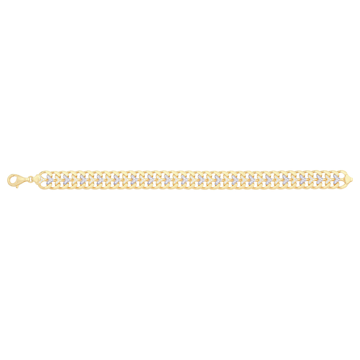 Solid gold curb bracelet, 16.50 g — shown square on a plain background.