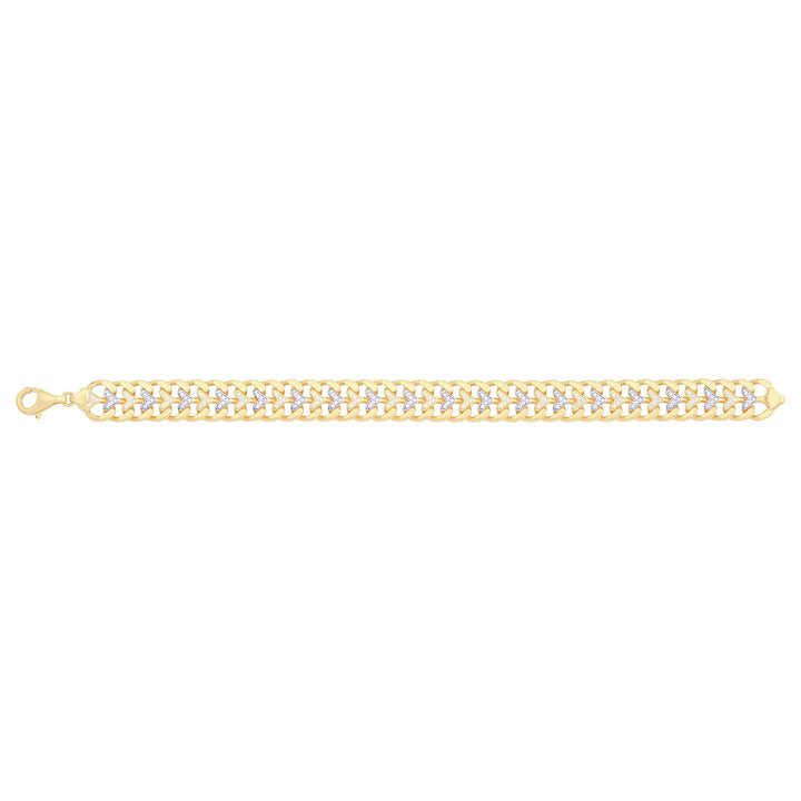 Solid gold curb bracelet, 16.50 g — shown square on a plain background.