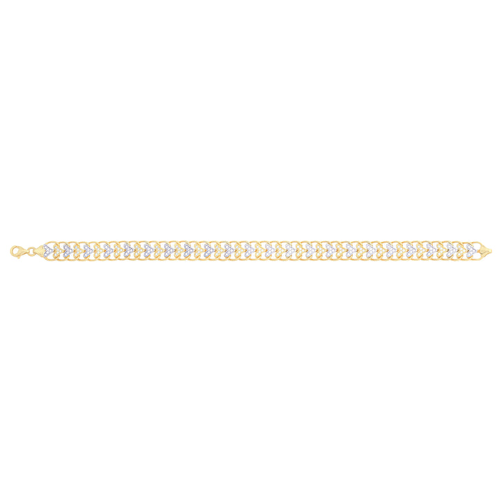 Solid gold curb bracelet, 10.70 g — shown square on a plain background.