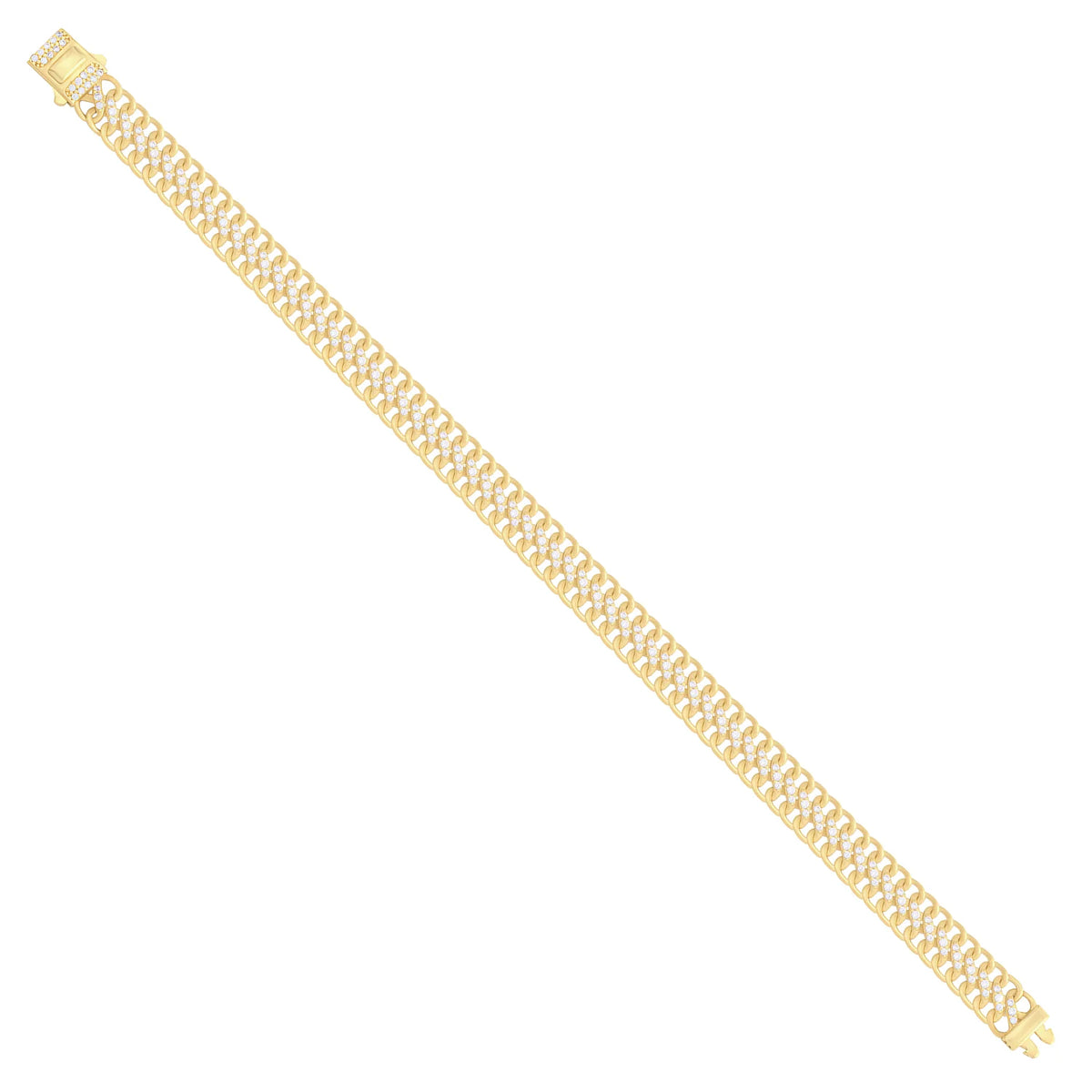 Solid gold braided bracelet, 12.10 g — shown at an angle across the frame.