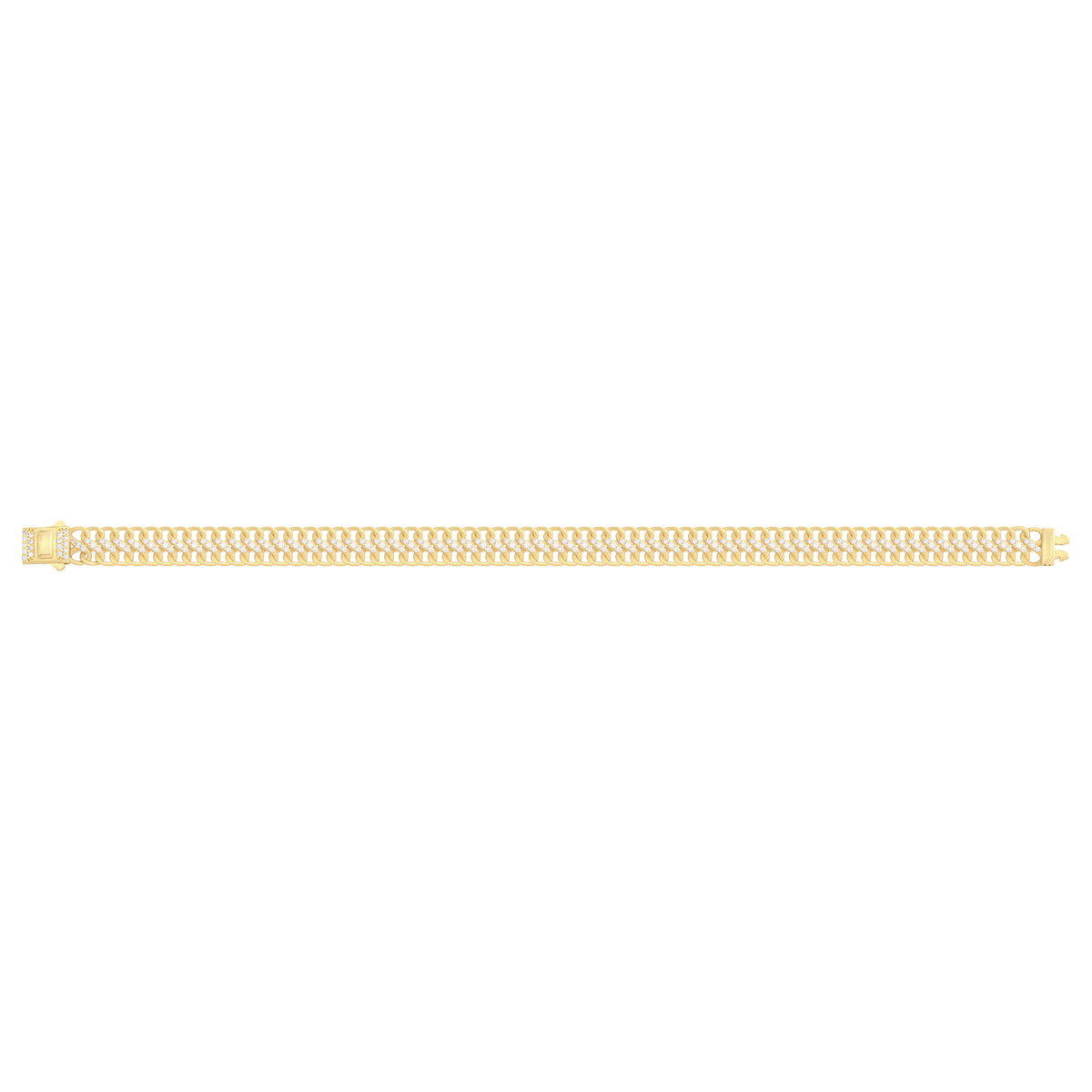 Solid gold braided bracelet, 12.10 g — shown square on a plain background.
