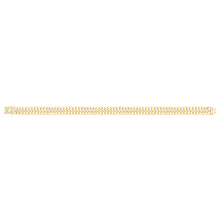 Solid gold braided bracelet, 12.10 g — shown square on a plain background.