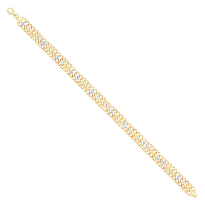 Solid gold curb bracelet, 9.50 g — shown at an angle across the frame.