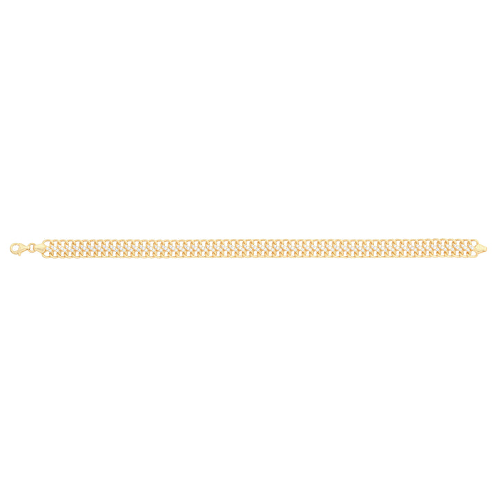 Solid gold curb bracelet, 10.25 g — shown square on a plain background.