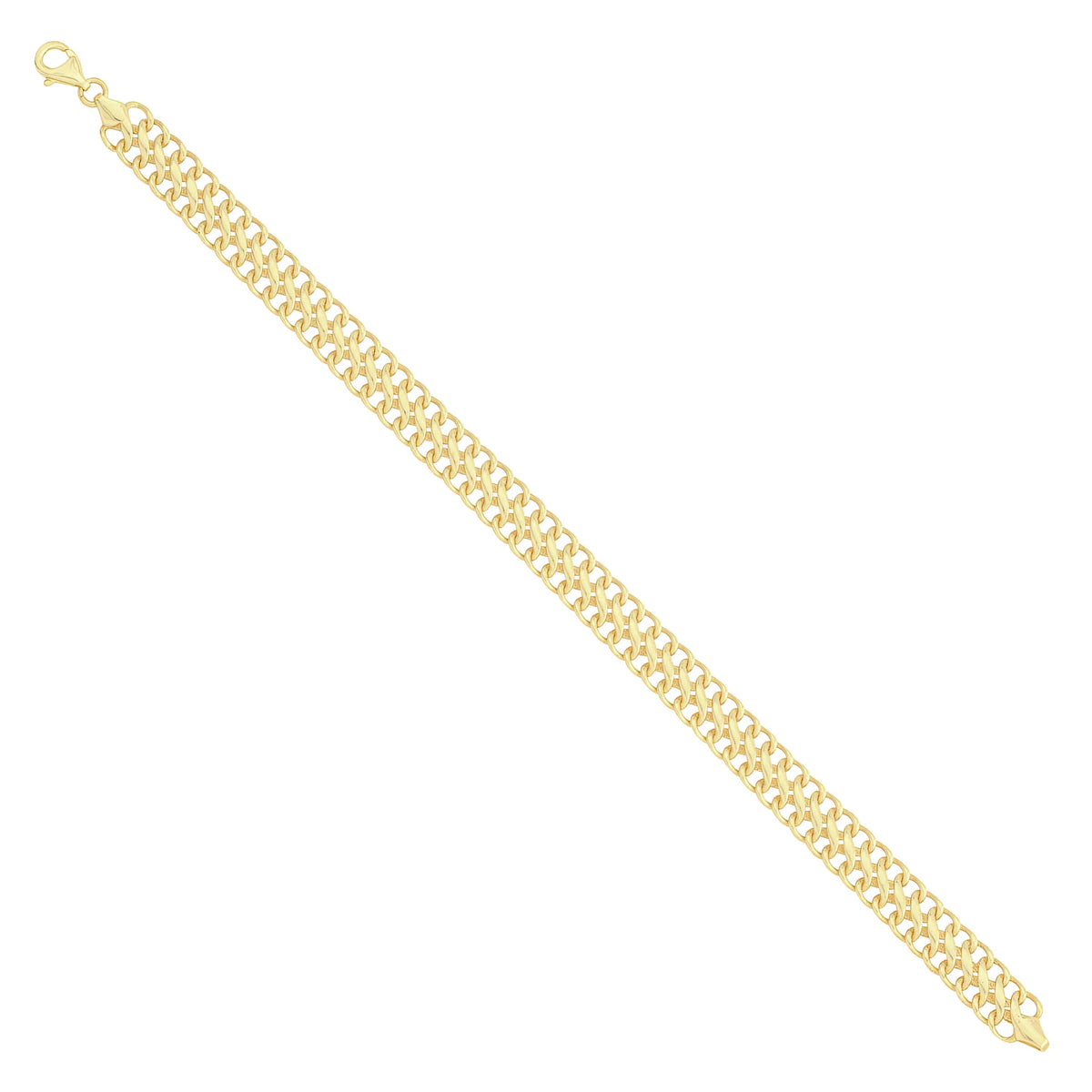 Solid gold curb bracelet, 9.20 g — shown at an angle across the frame.