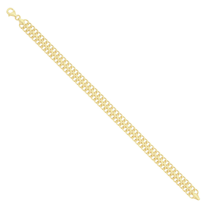 Solid gold curb bracelet, 9.20 g — shown at an angle across the frame.
