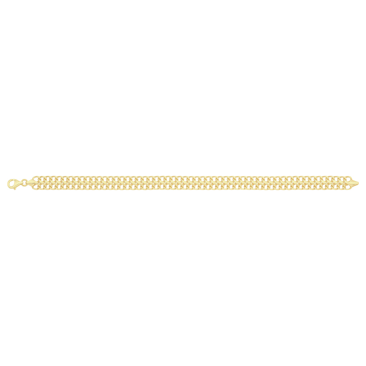 Solid gold curb bracelet, 9.20 g — shown square on a plain background.