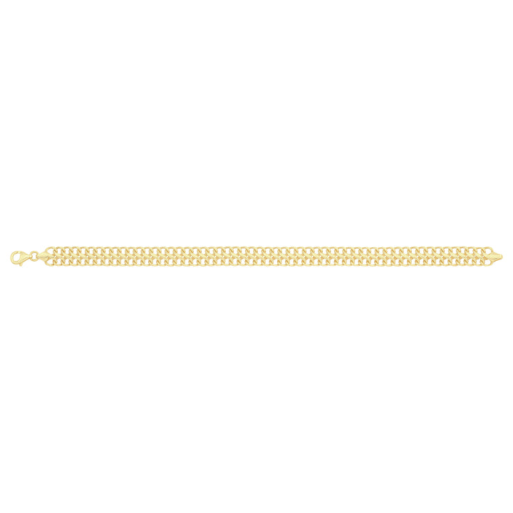 Solid gold curb bracelet, 9.20 g — shown square on a plain background.