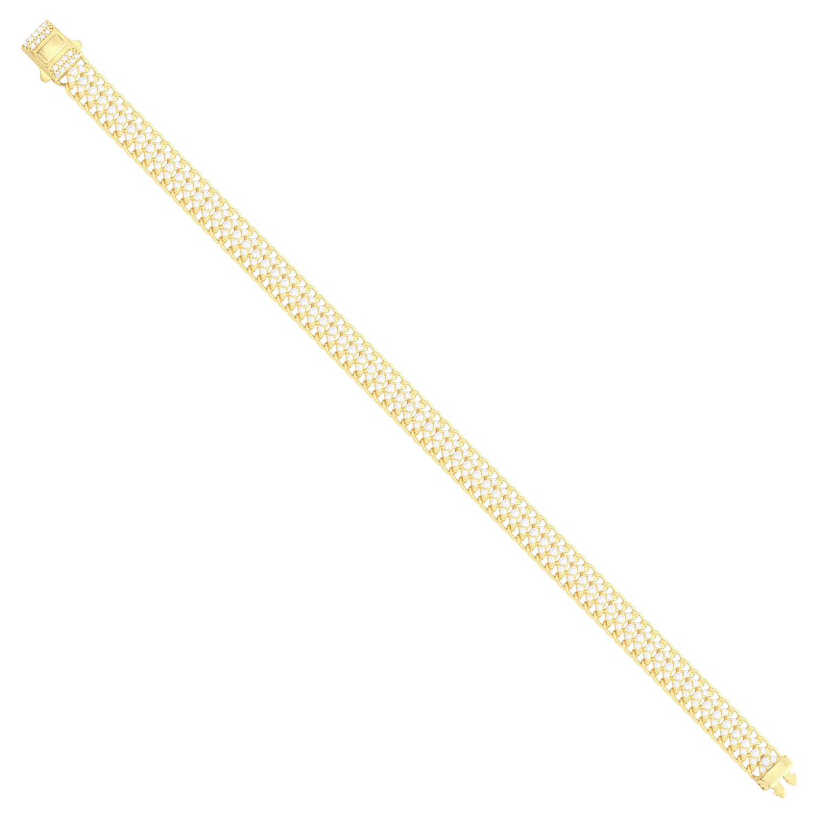 Solid gold braided bracelet, 10.45 g — shown at an angle across the frame.