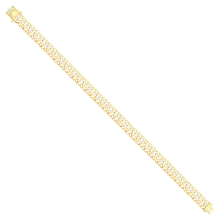 Solid gold braided bracelet, 10.45 g — shown at an angle across the frame.