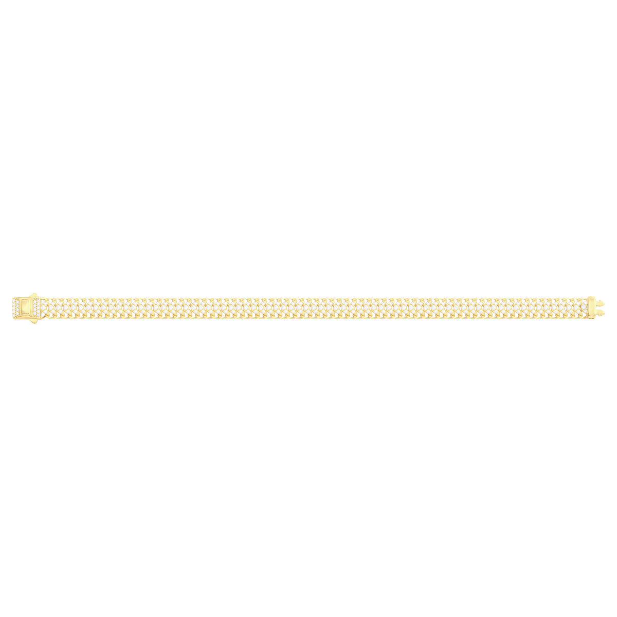 Solid gold braided bracelet, 10.45 g — shown square on a plain background.