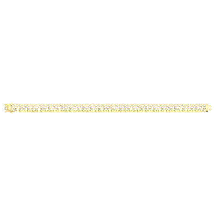 Solid gold braided bracelet, 10.45 g — shown square on a plain background.