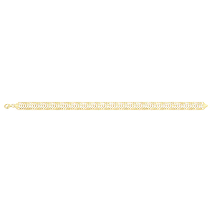 Solid gold herringbone bracelet, 11.00 g — shown square on a plain background.