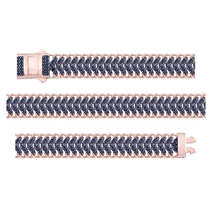 Solid gold herringbone bracelet, 19.25 g — shown in three rows across the frame.