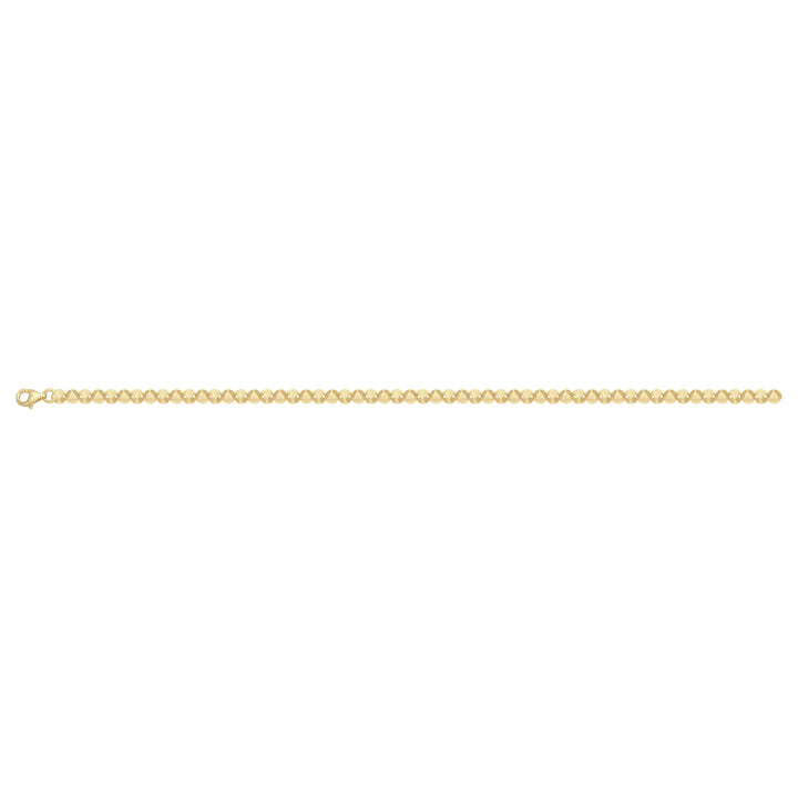 Solid gold bead bracelet, 4.50 g — shown square on a plain background.
