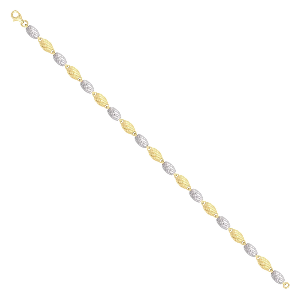 Solid gold bead bracelet, 5.80 g — shown at an angle across the frame.
